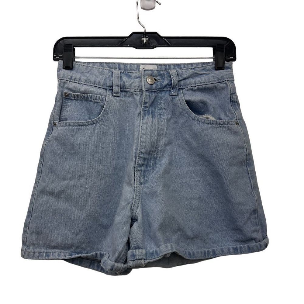 Princess Polly‎ Women's Size 8 High Waisted Light Wash Denim Shorts Casual